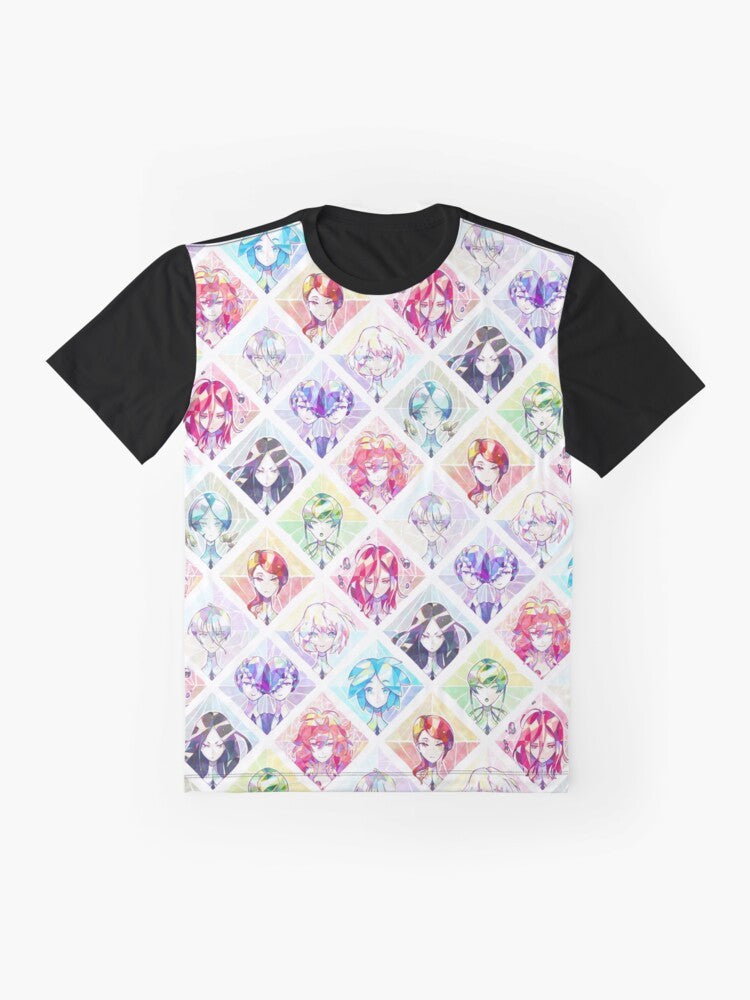 Houseki no Kuni - Land of the Lustrous Crystal Gems Graphic T-Shirt - Flat lay