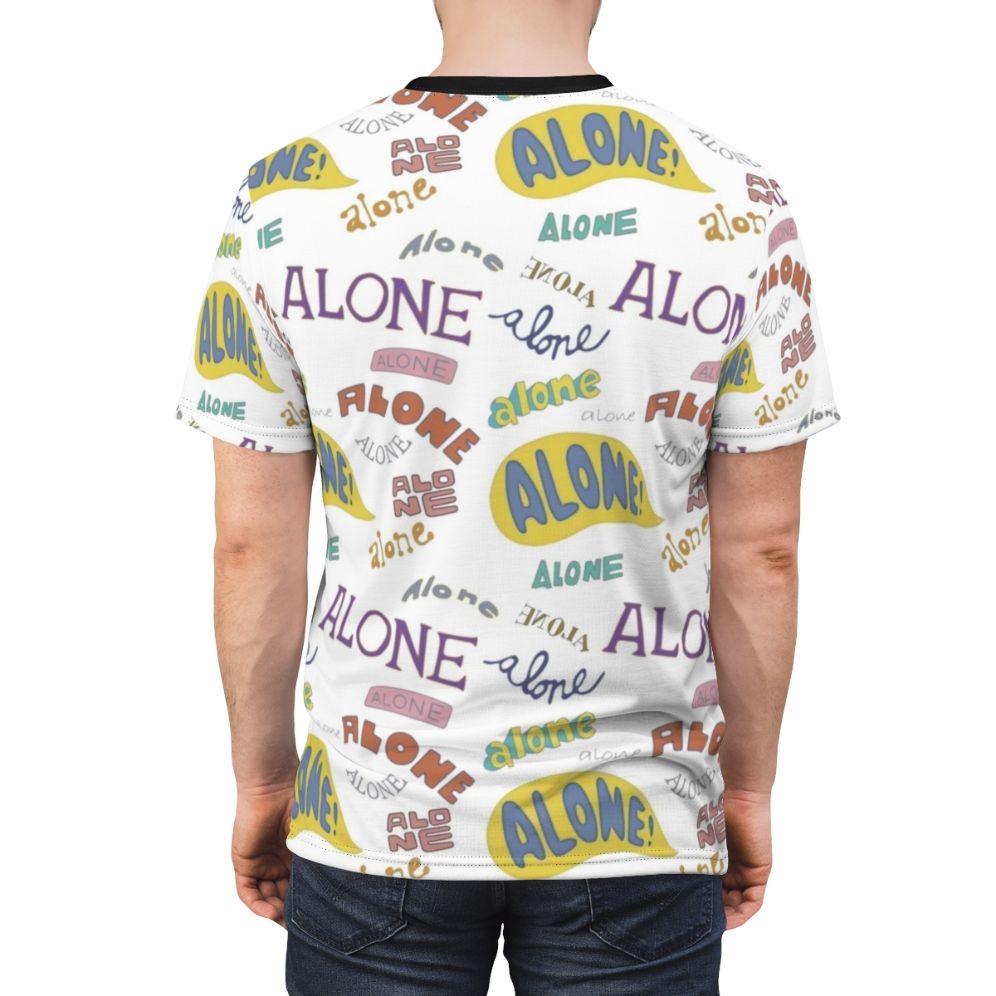 Spongebob Squarepants Squidward Alone Meme T-Shirt Design - men back