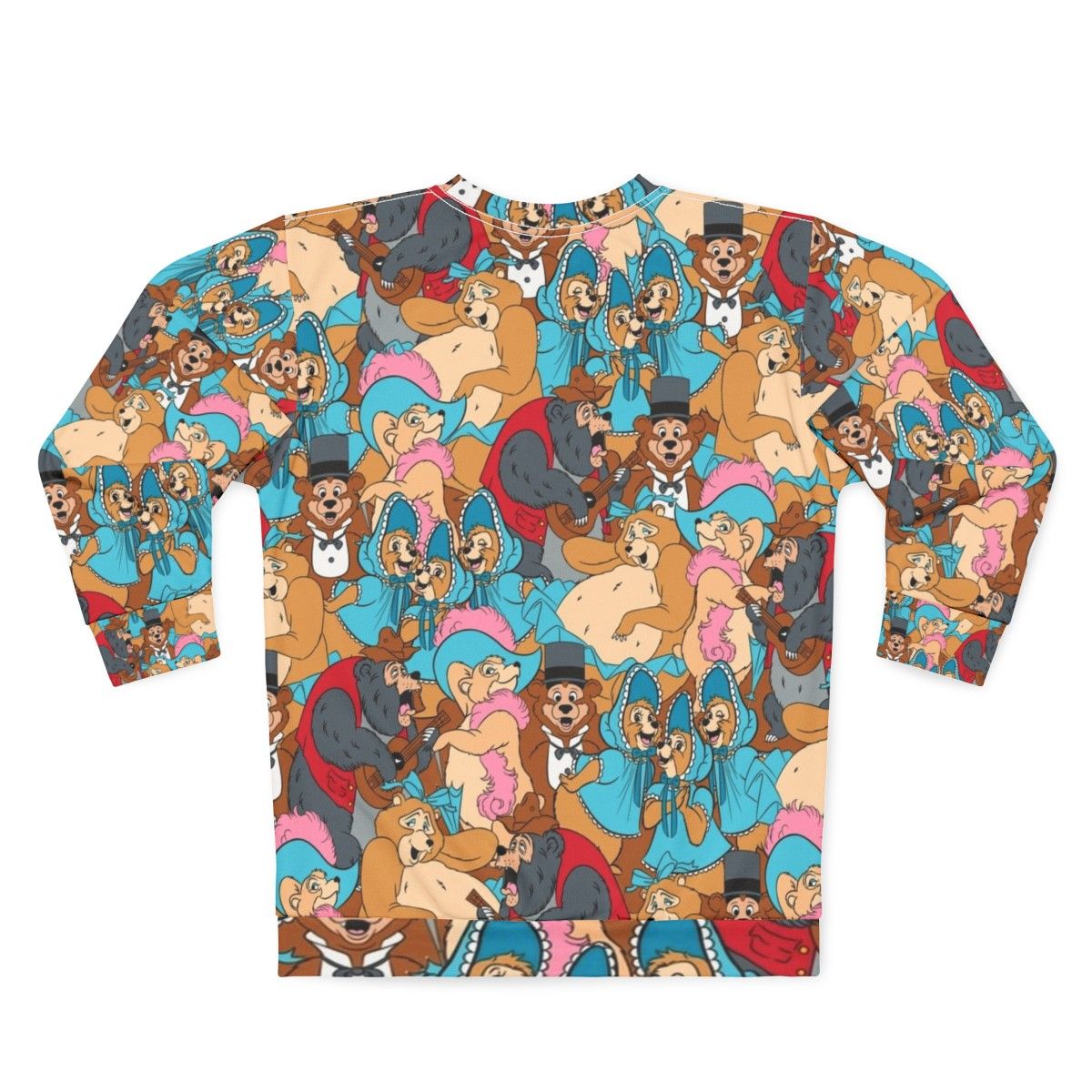 Vintage Country Bear Jamboree Pattern Sweatshirt - Back