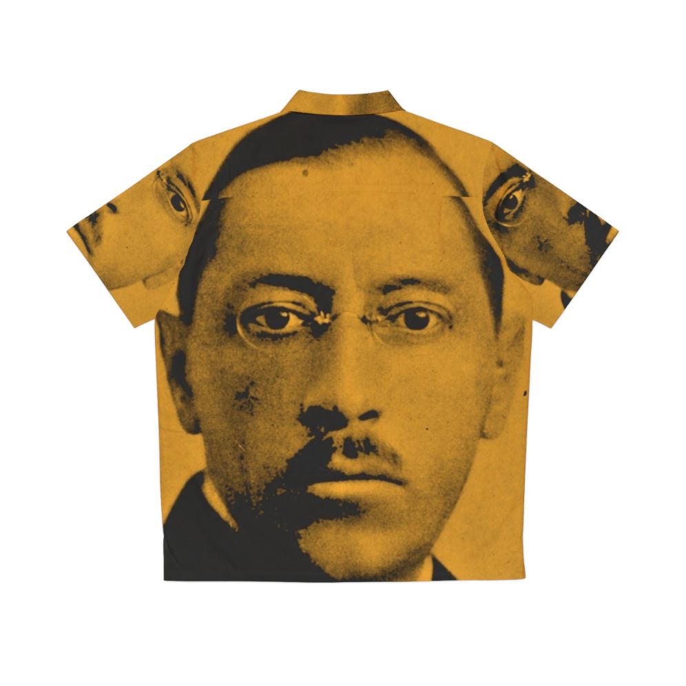 Igor Stravinsky wearing a Hawaiian shirt, classical music portrait - Back