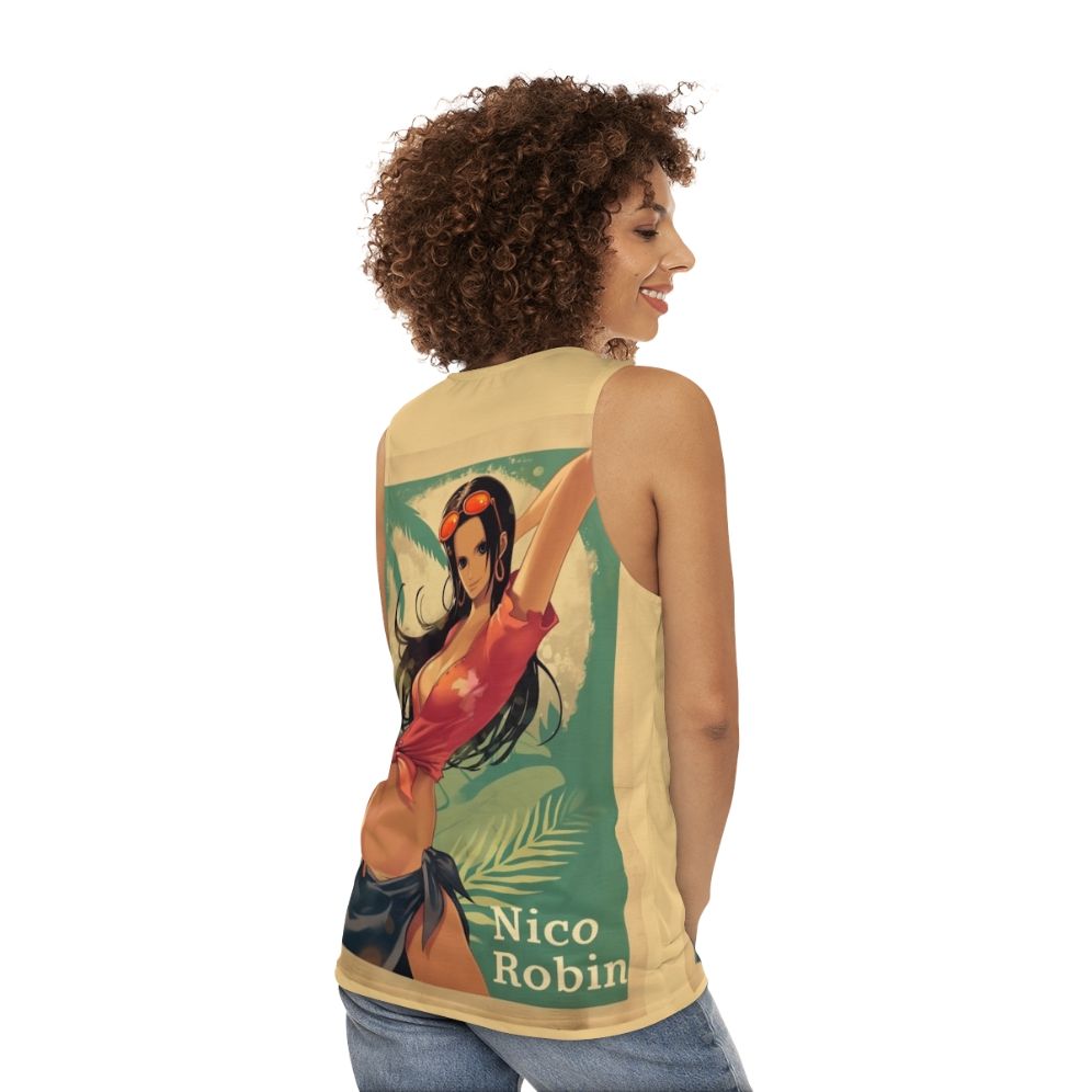 Pinup Anime Nico Robin Devil Child Unisex Tank Top - women back