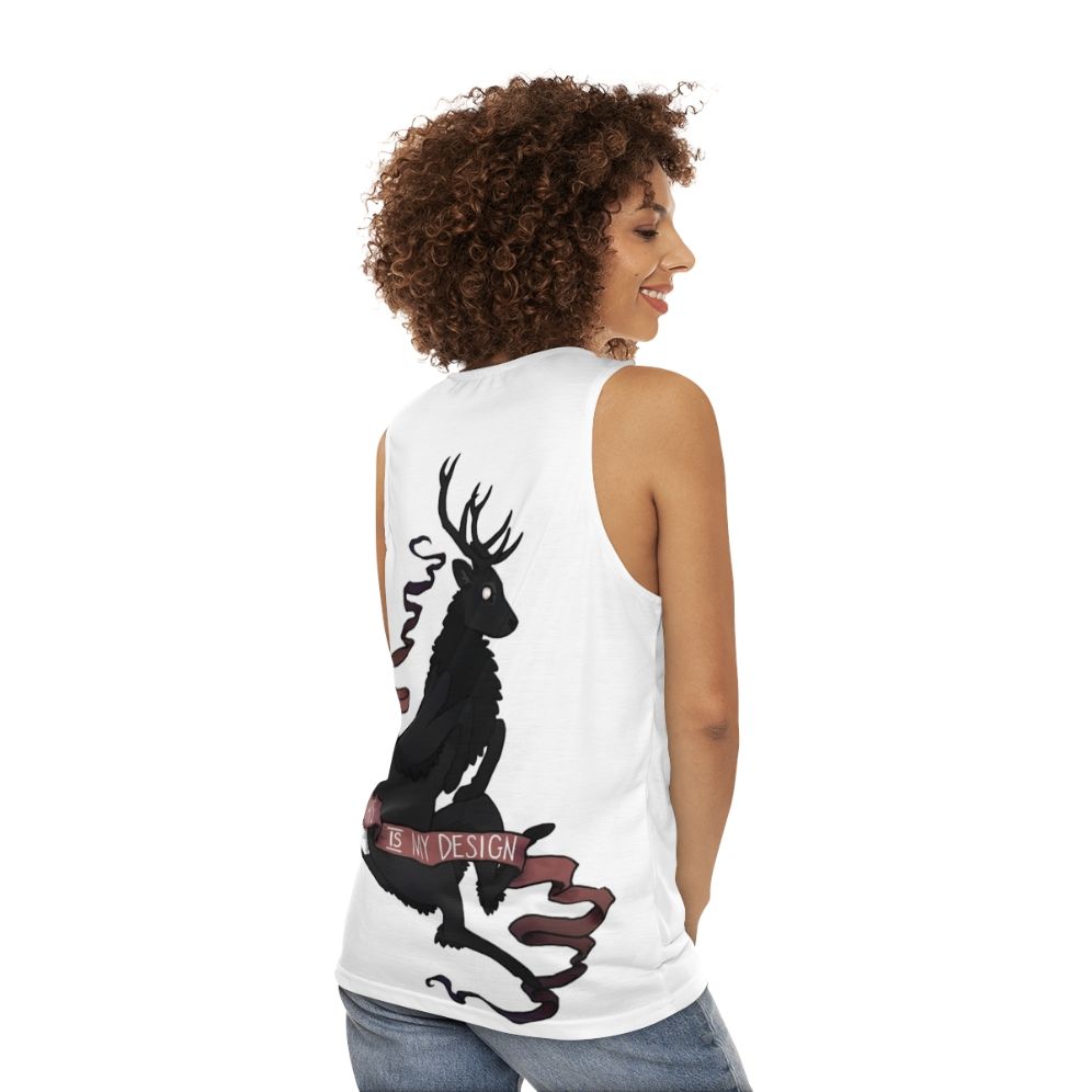 Unisex Hannibal Stag Design Tank Top - women back