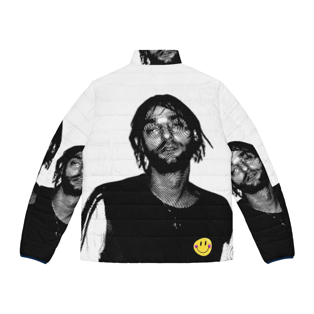 Ricardo Villalobos iconic photo printed on a high-quality puffer jacket for music lovers and festival-goers - Back