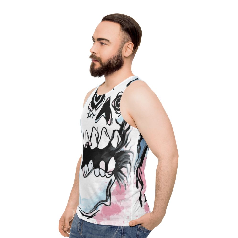 Lil Peep Die Skull Unisex Tank Top - men side