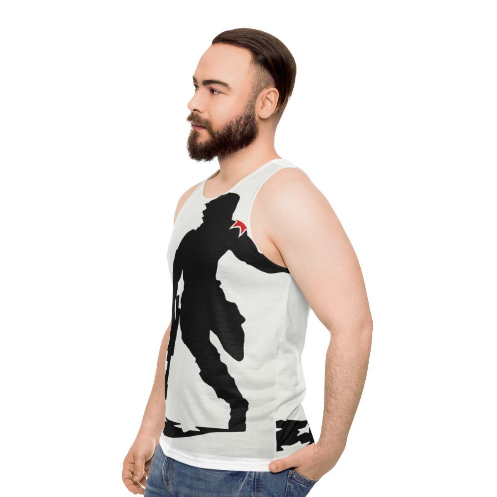 The Winter Soldier Silhouette Unisex Marvel Tank Top - men side