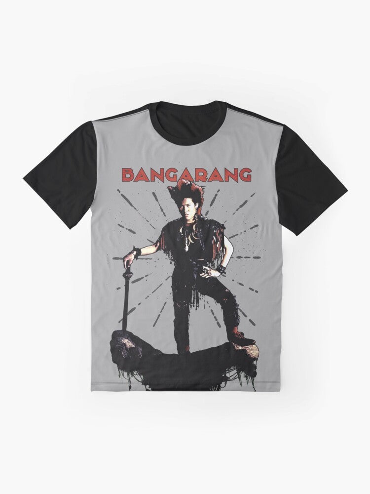 Bangarang 90s graphic t-shirt with Rufio from the movie Hook - Flat lay