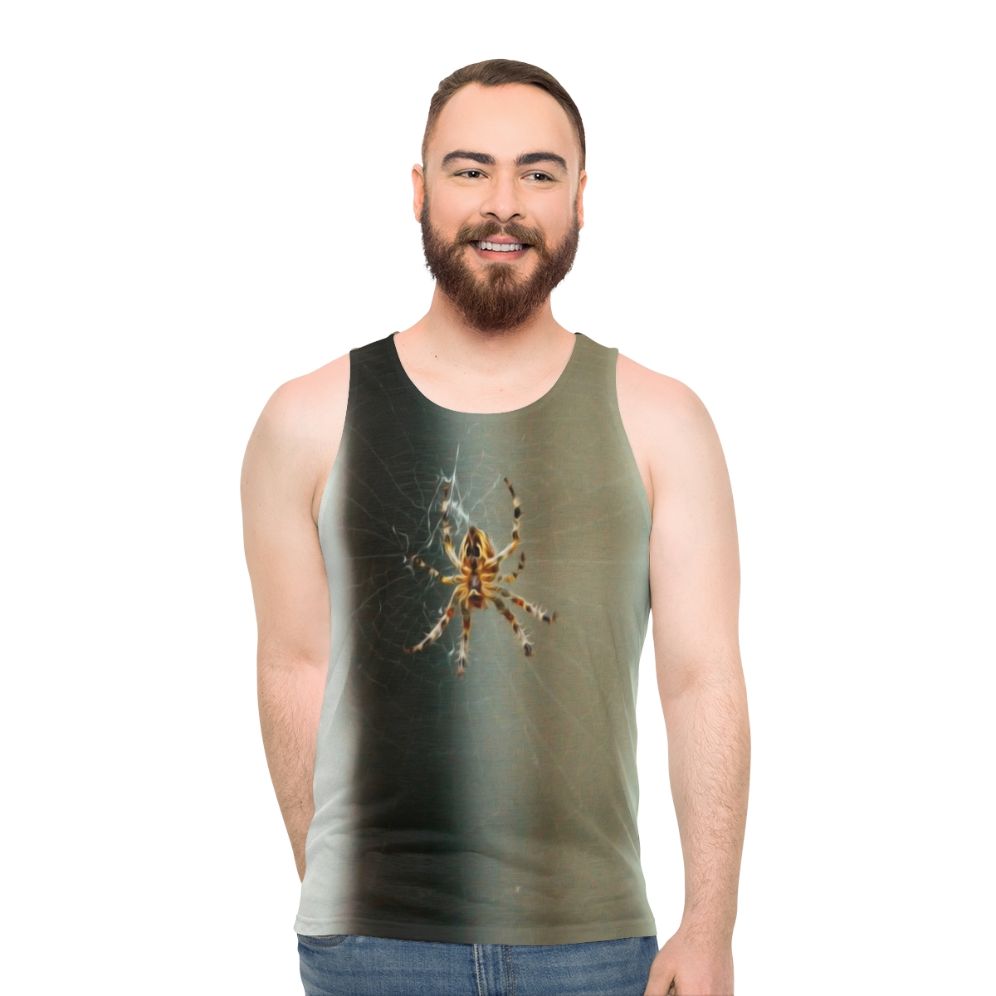 Unisex spider web insects animals tank top - men