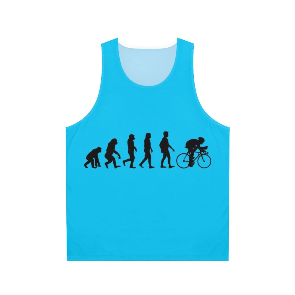 Funny bicycle evolution unisex tank top