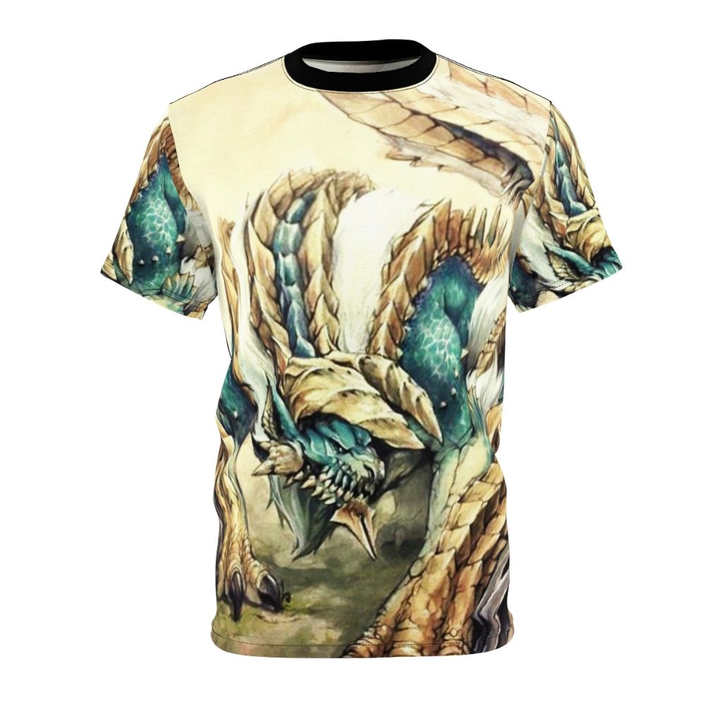 A T-shirt design featuring the fearsome Zinogre monster from the Monster Hunter video game series.