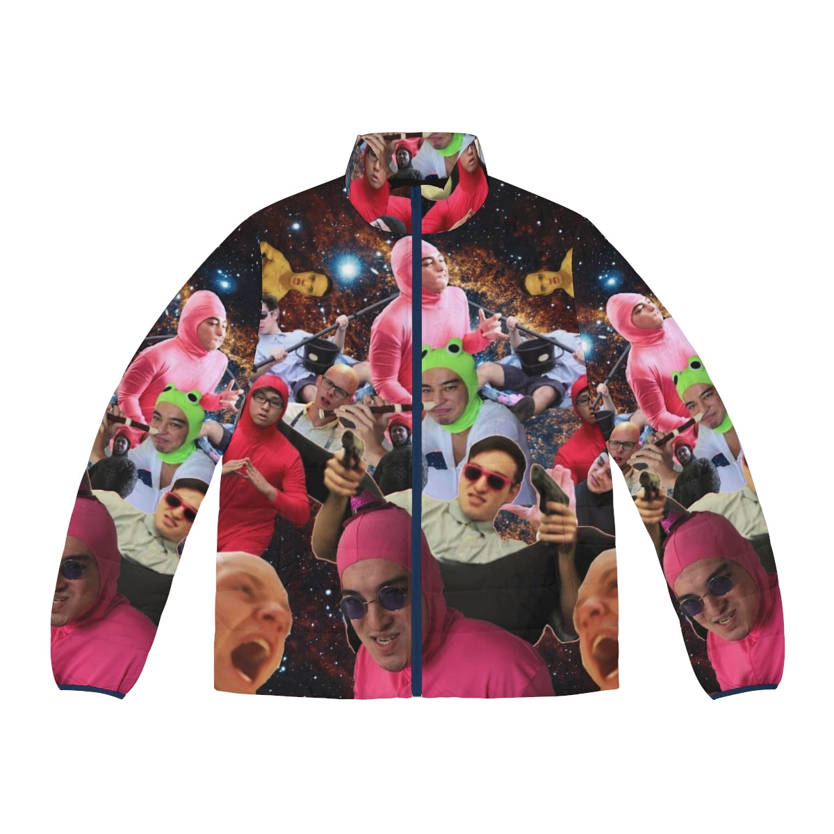 Filthy Frank Puffer Jacket - Graphic design featuring popular YouTube personalities