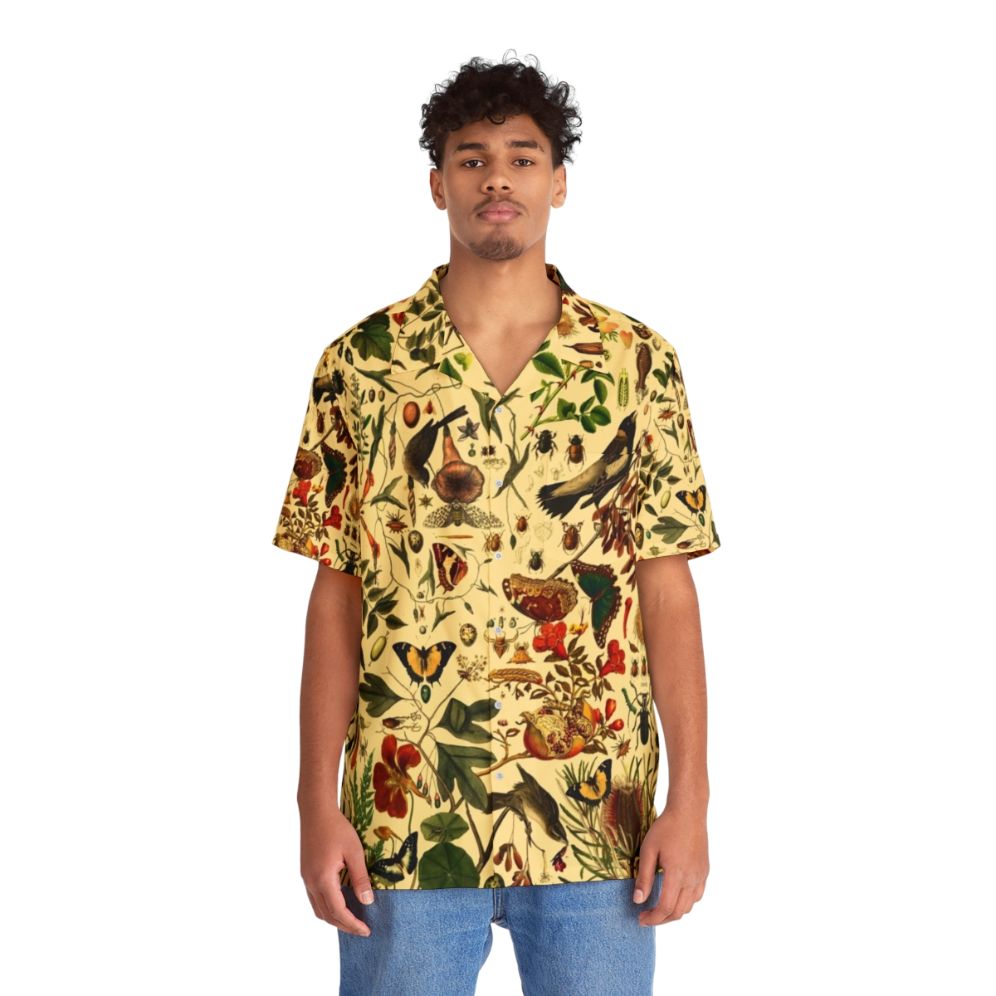 Vintage-inspired Hawaiian shirt with biology, nature, and plant patterns - People Front