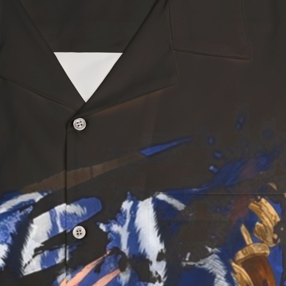 Inigo Hawaiian Shirt in Darker Shades - Detail