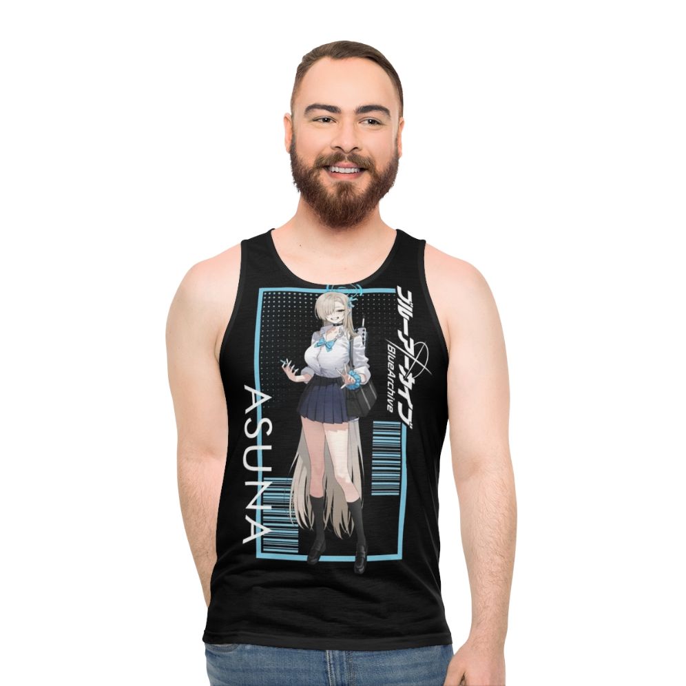 Blue Archive Anime Character Portrait Unisex Tank Top - men