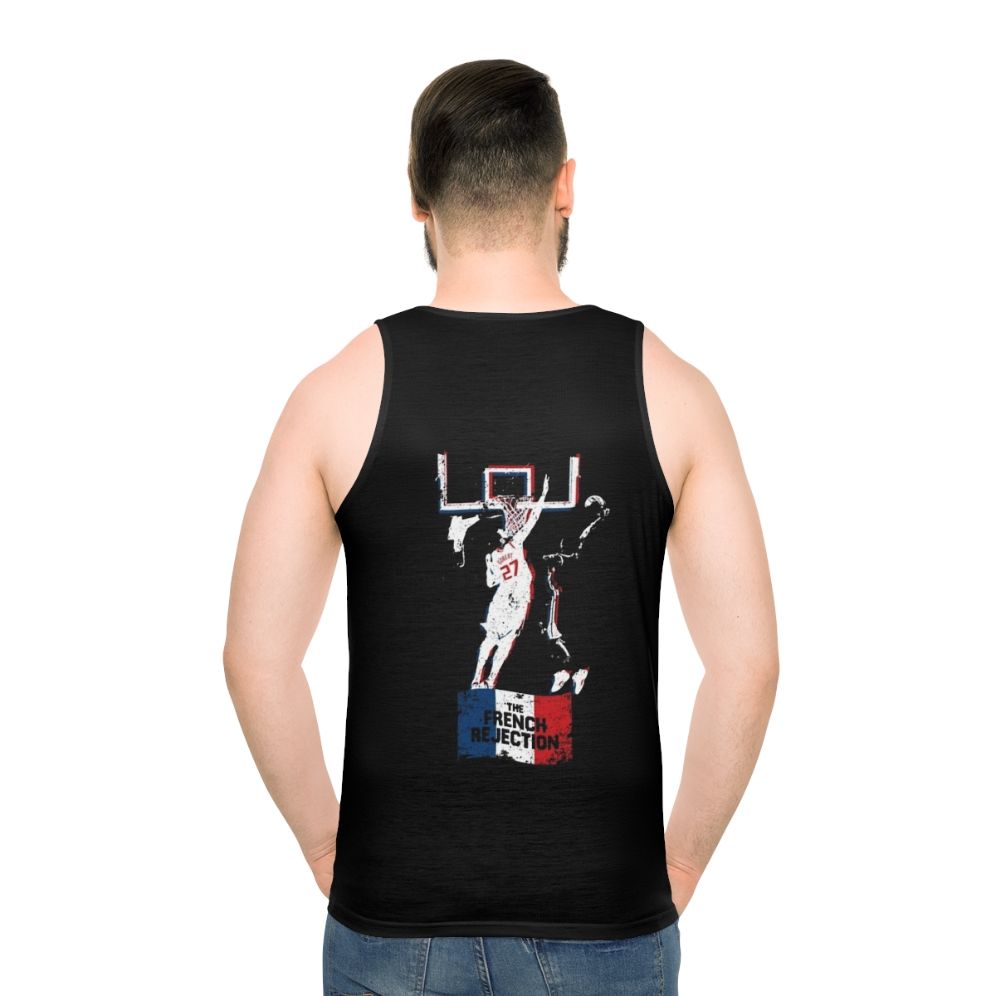 Rudy Gobert French Rejection Basketball Tank Top - men back