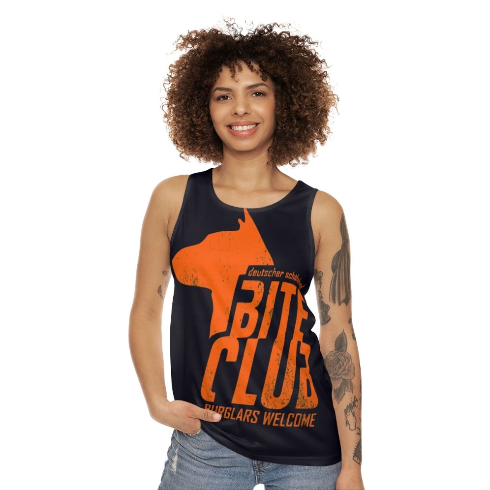 Distressed Unisex German Shepherd Tank Top - women