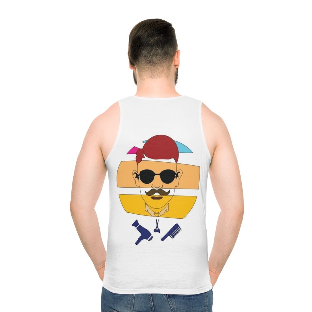 Vintage graphic unisex tank top - men back