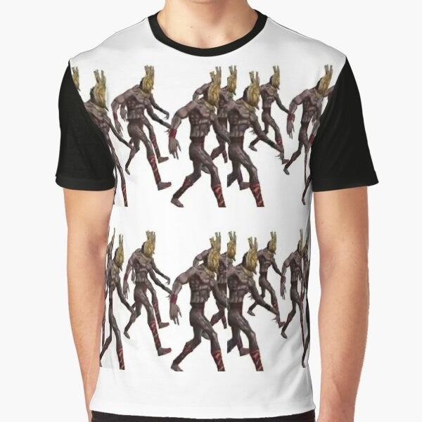 Dagoth Ur fan art graphic t-shirt with Elder Scrolls video game design