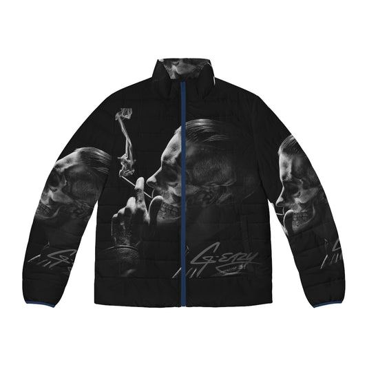 Stylish puffer jacket with Repper G Eazy inspired design