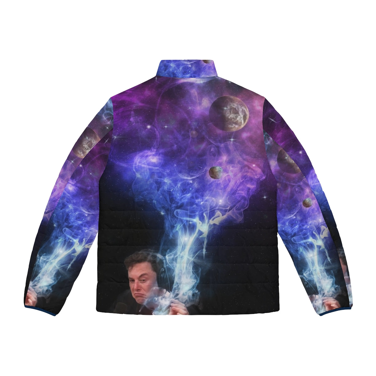 Elon Musk Smoking The Cosmos Puffer Jacket 2 - Back