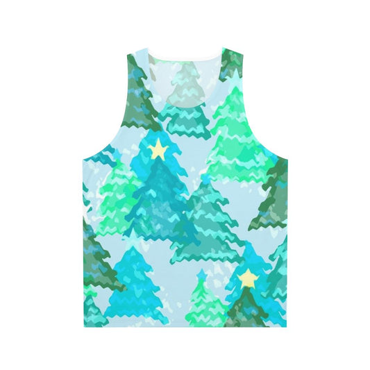 Wintergreen Christmas trees unisex tank top