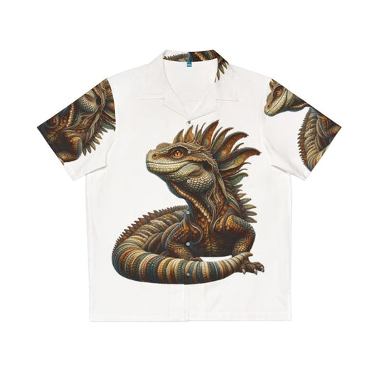 Embroidered Basilisk Hawaiian Shirt