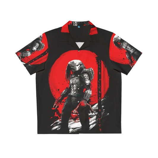 Hunter S Moon Predator Hawaiian Shirt with Japanese Art and Samurai Style