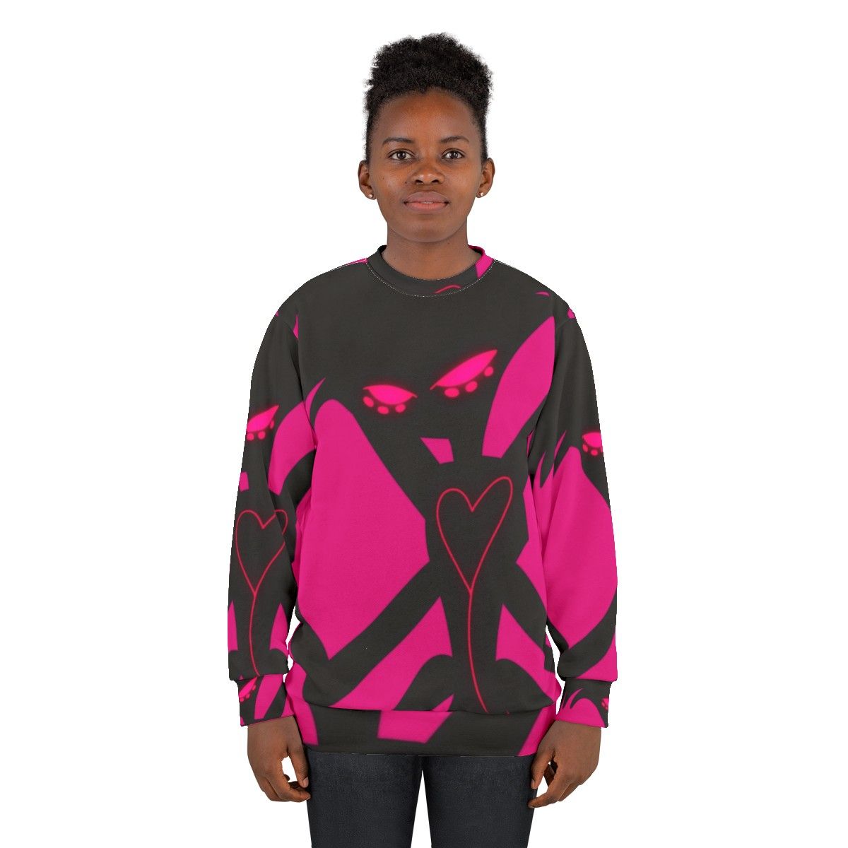 Neon Angel Dust Sweatshirt with Spiderweb Design - women