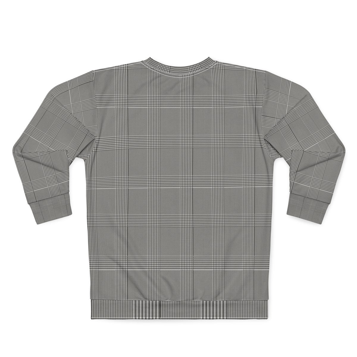 Glen Plaid Classic Sweatshirt for Business Casual Wear - Back