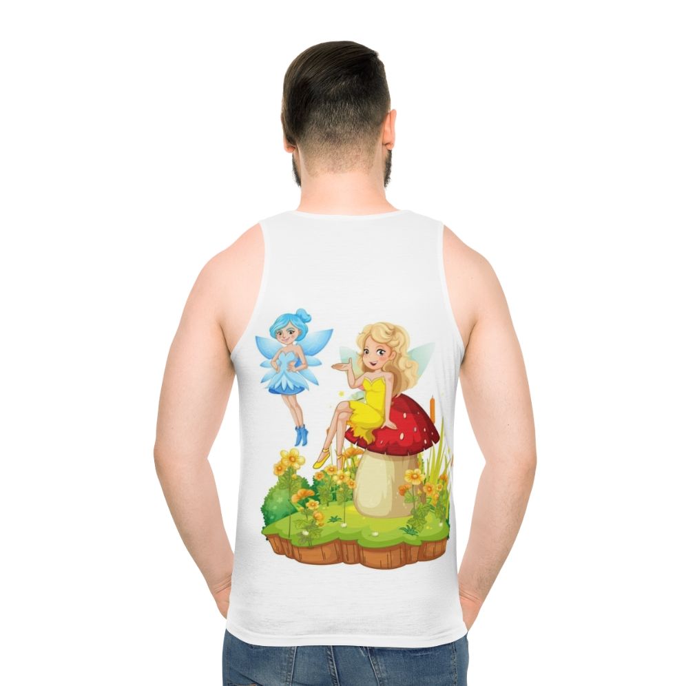 Unisex tank top with fantasy legendary animals design - men back