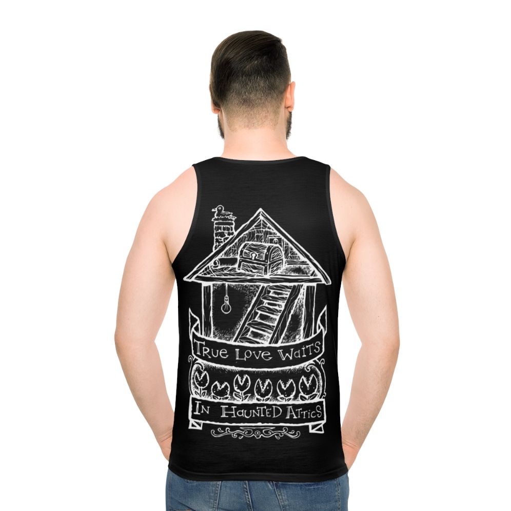 Unisex "True Love Waits" Radio Head Lyrics Tank Top - men back