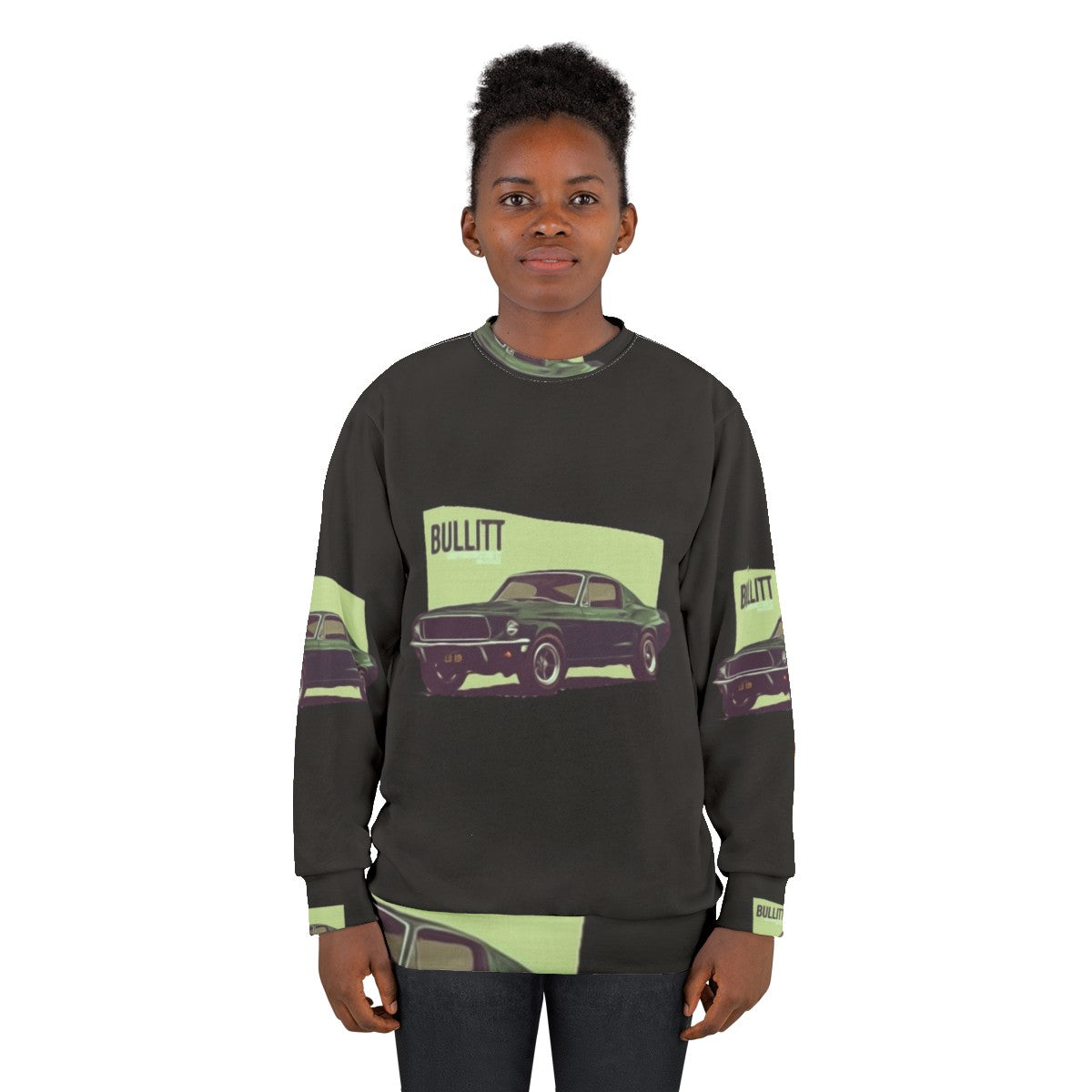 Steve McQueen wearing Bullitt movie inspired sweatshirt - women