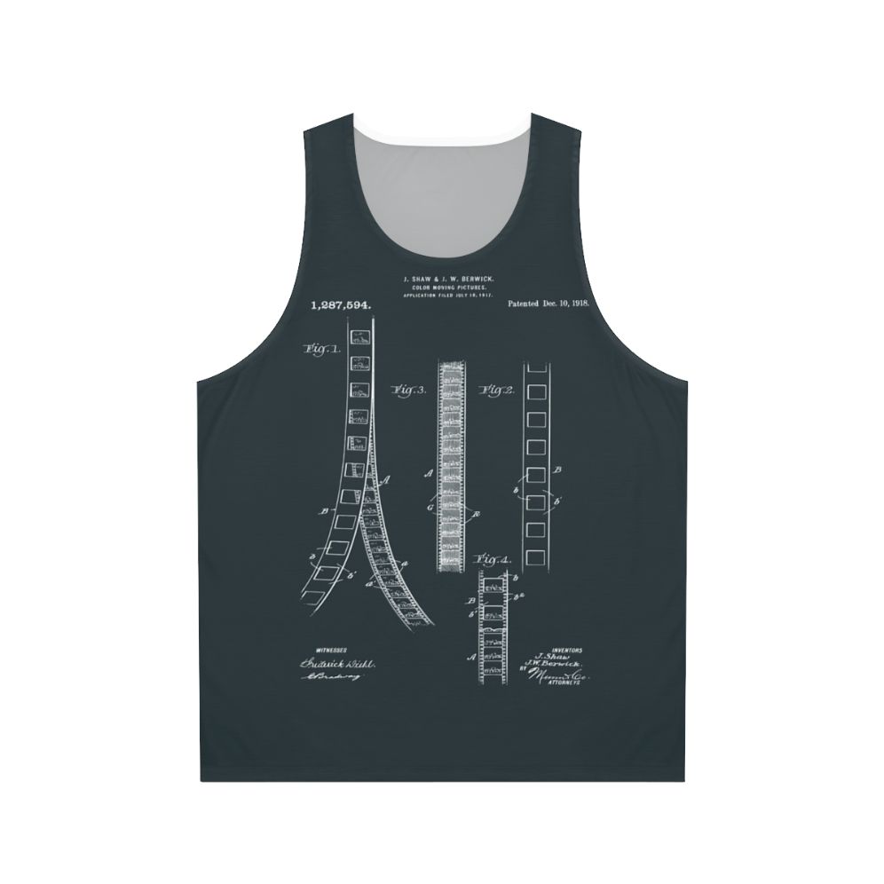 Film editor film strip patent prints 1918 unisex tank top