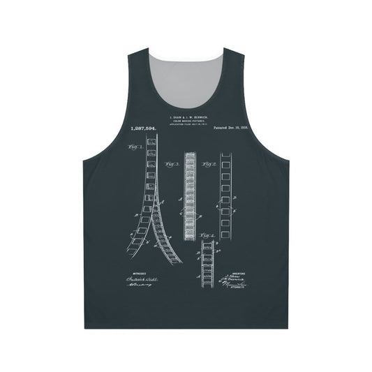 Film editor film strip patent prints 1918 unisex tank top