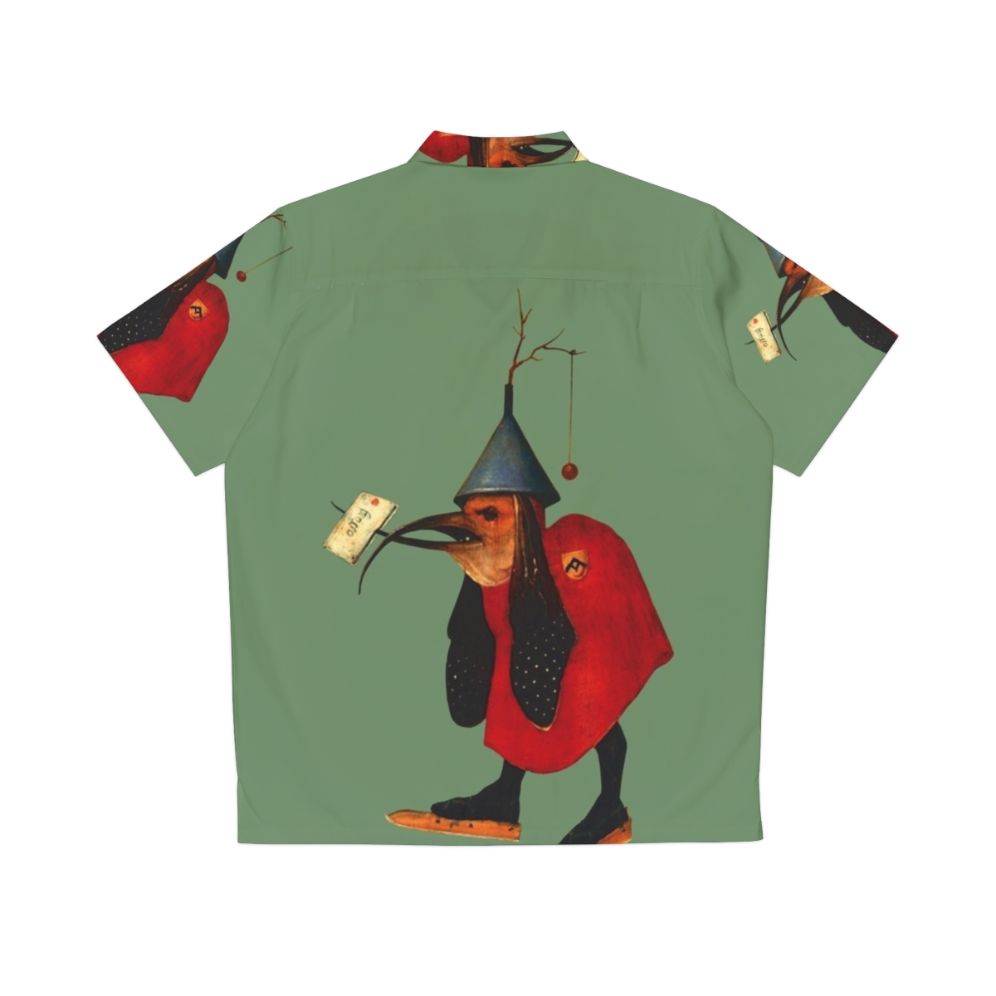 Bosch bird with letter printed on a hawaiian style shirt - Back