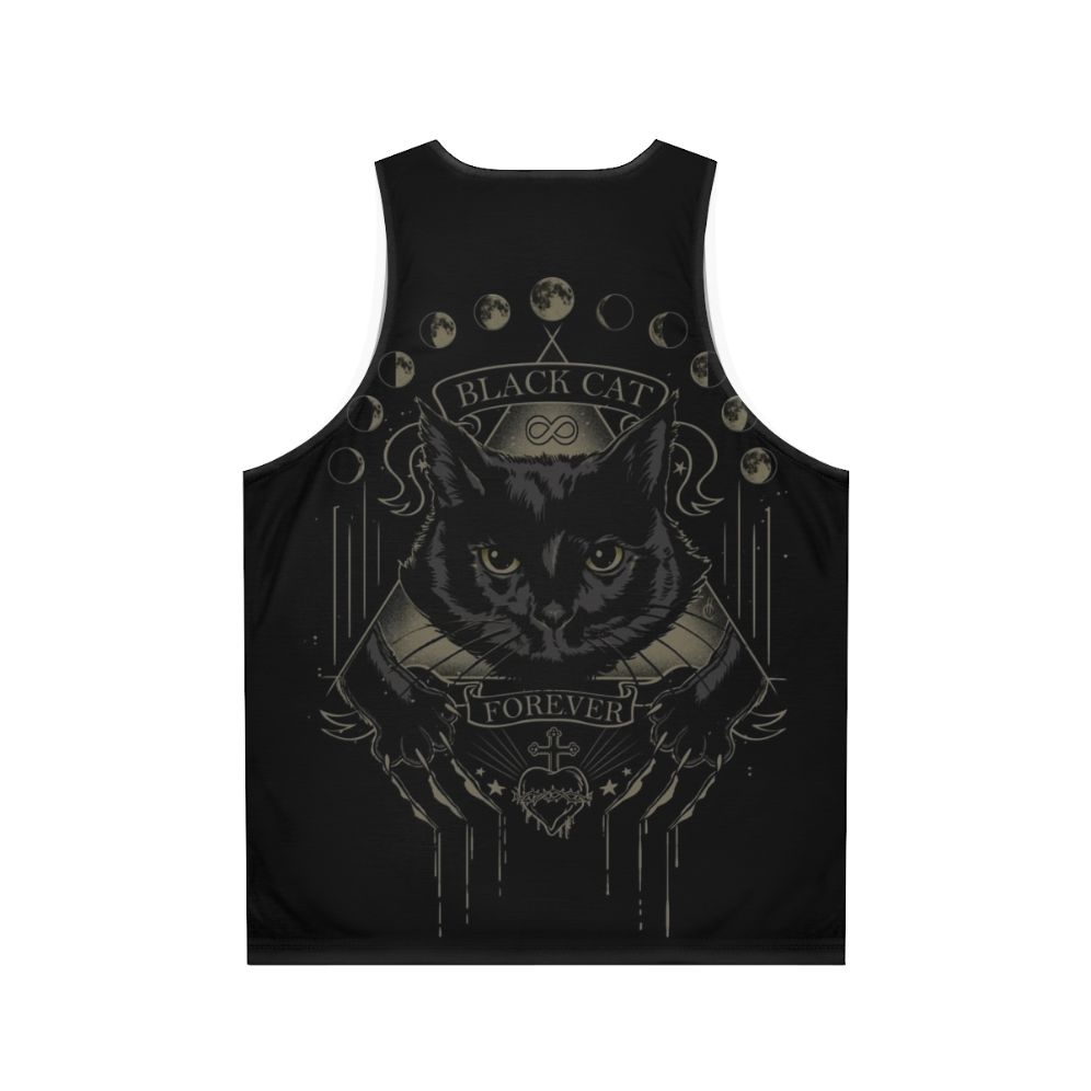 Bewitching Black Cat Cult Unisex Tank Top - Back