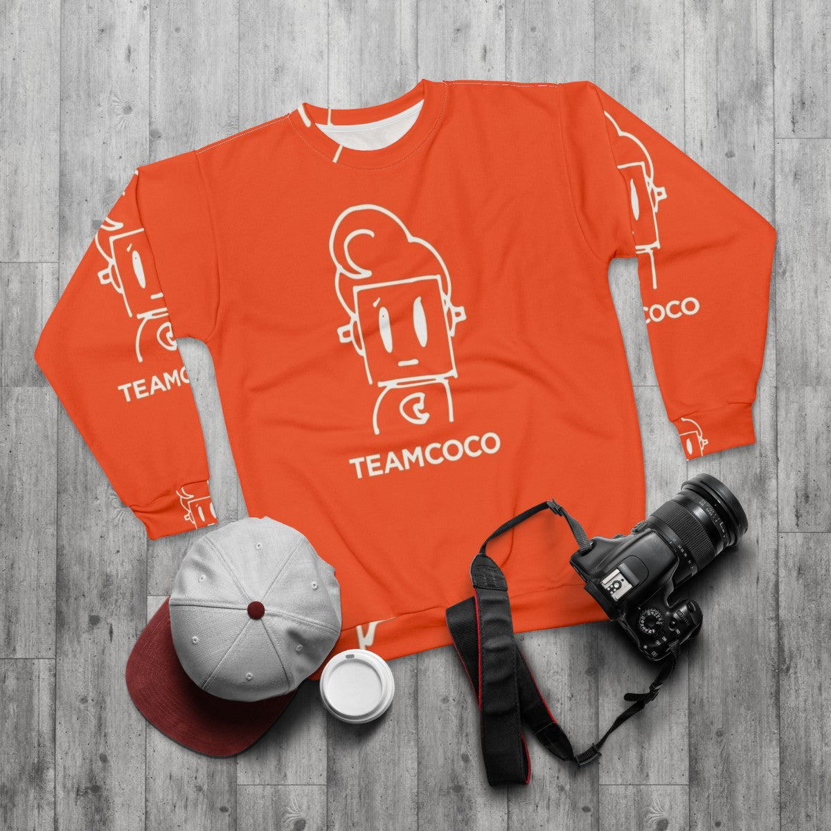 Coco Robot Doodle Whiteout Sweatshirt - flat lay