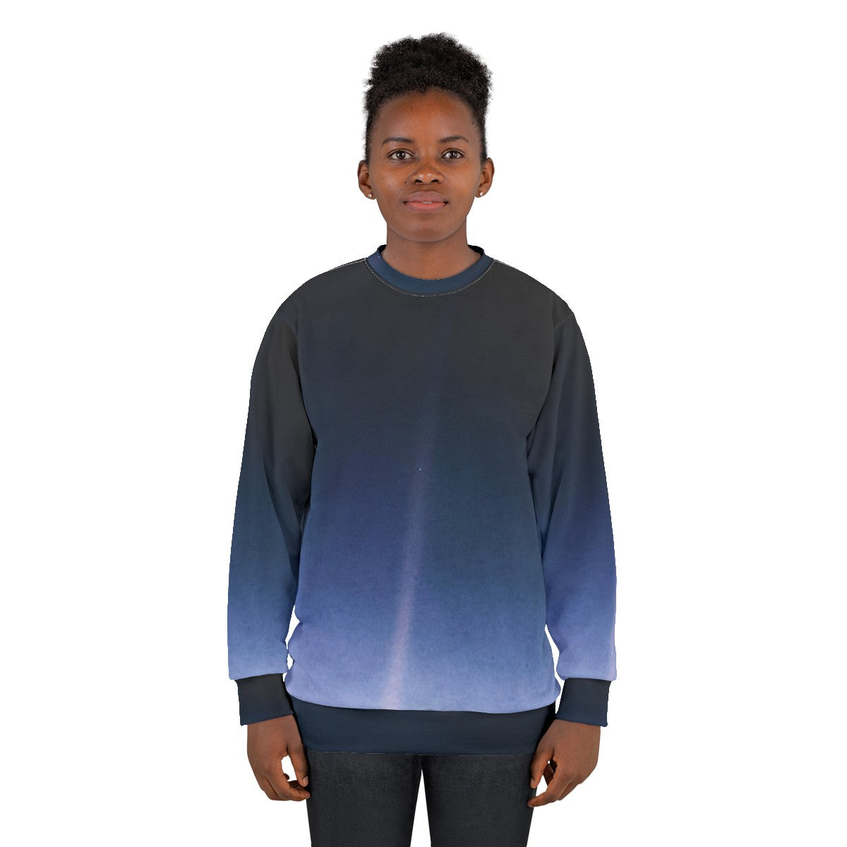 Pale Blue Dot NASA Voyager 1 Space Infographic Sweatshirt - women