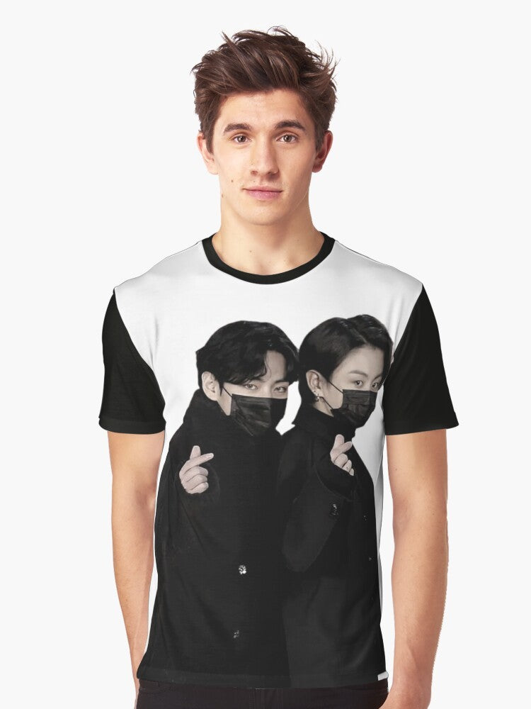 BTS Taekook Graphic T-Shirt featuring Jungkook and Taehyung (V) - Men