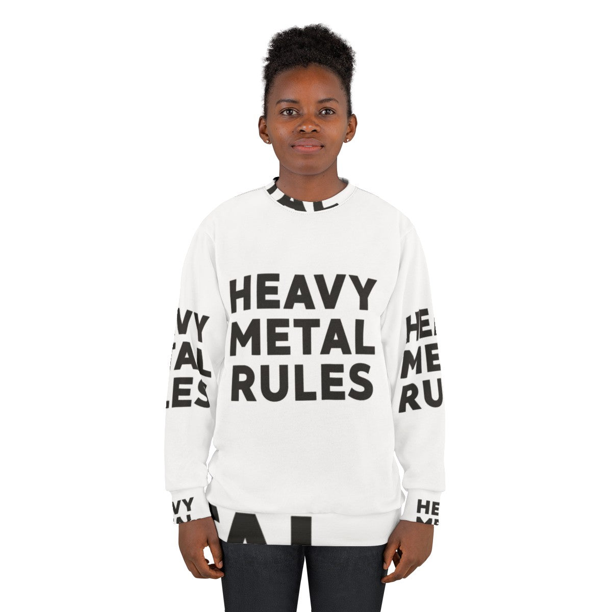 Edgy Heavy Metal Raglan Sweatshirt - women