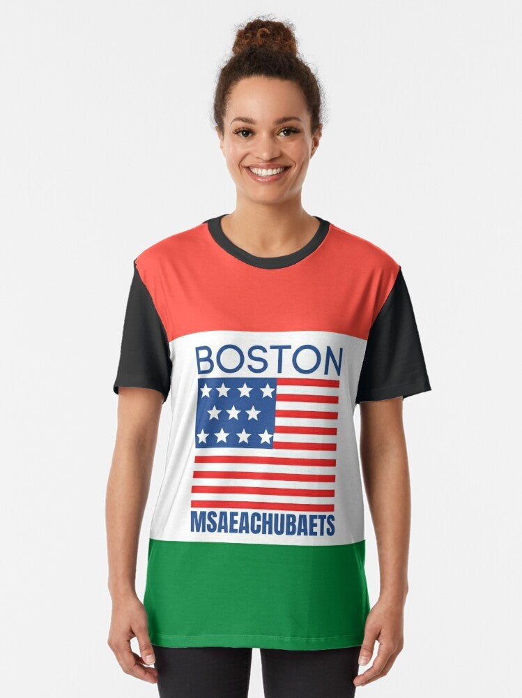 Boston Massachusetts Msaeachubaets Graphic T-Shirt - Women