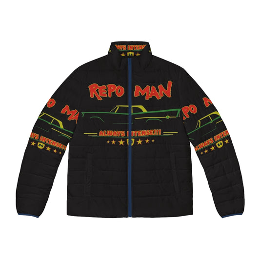 "Repo Man Cult Movie Puffer Jacket - Always Intense Retro Design"