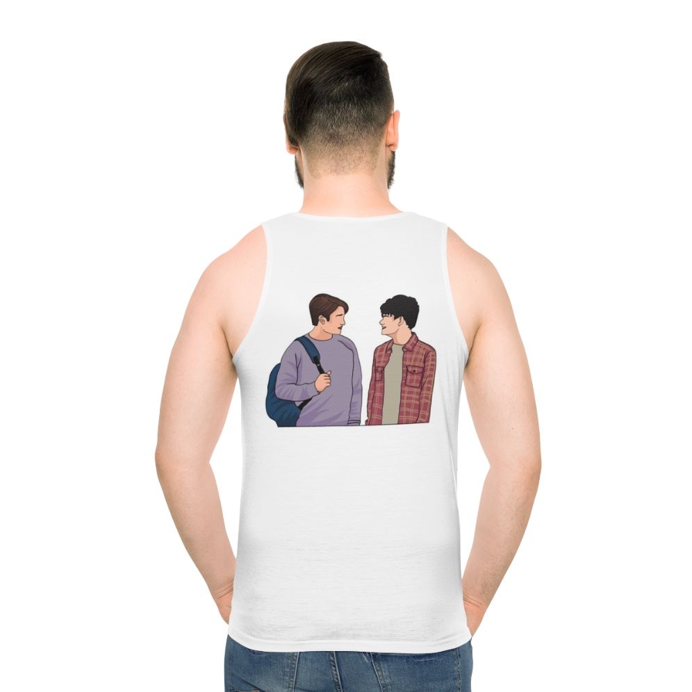 Heartstopper Nick and Charlie Unisex Tank Top - men back