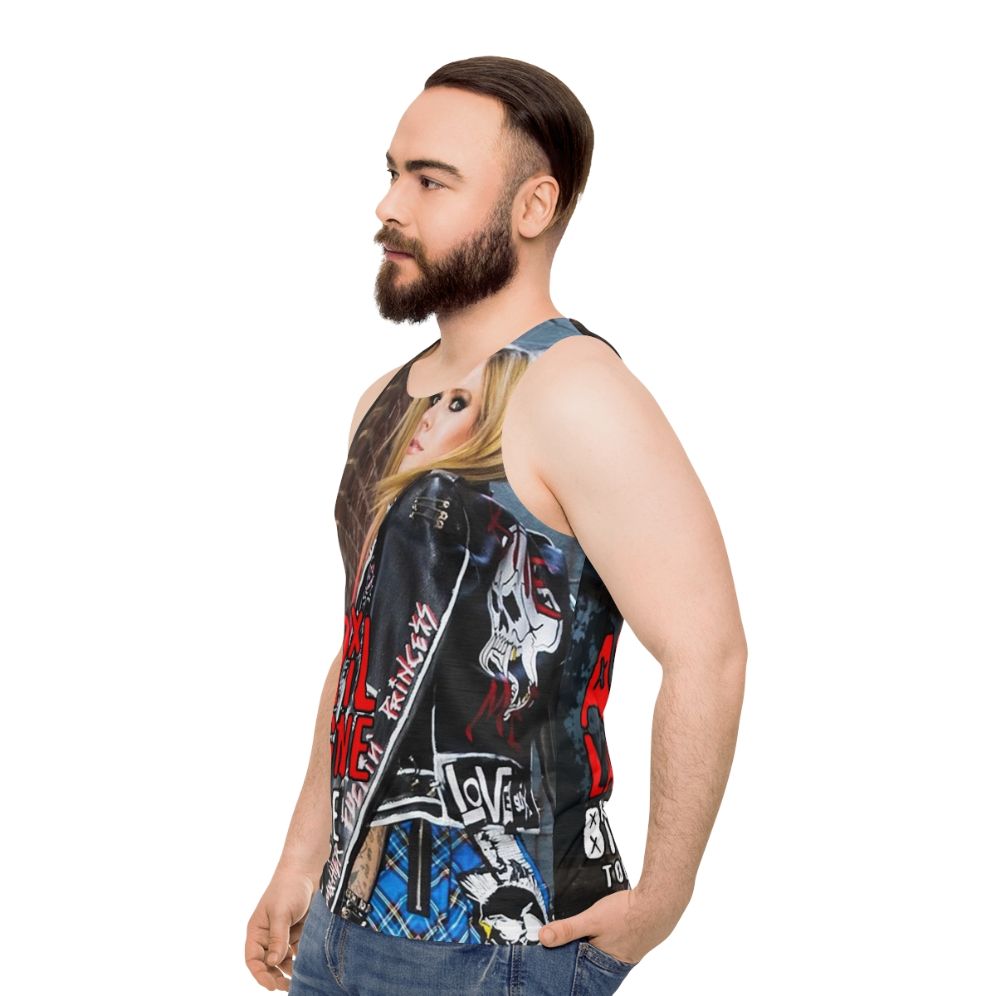 Avril Lavigne Unisex Concert Merch Tank Top - men side