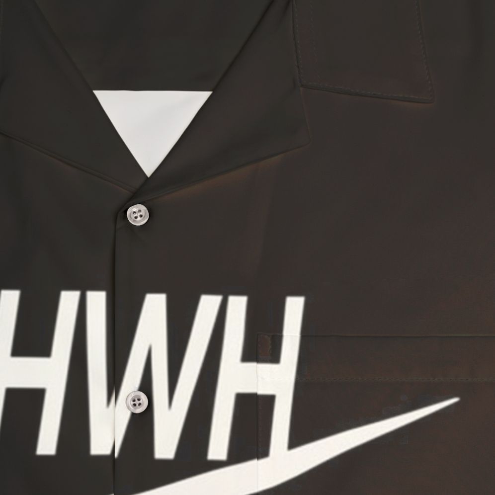 YHWH Sports Logo Christian Hawaiian Shirt - Detail