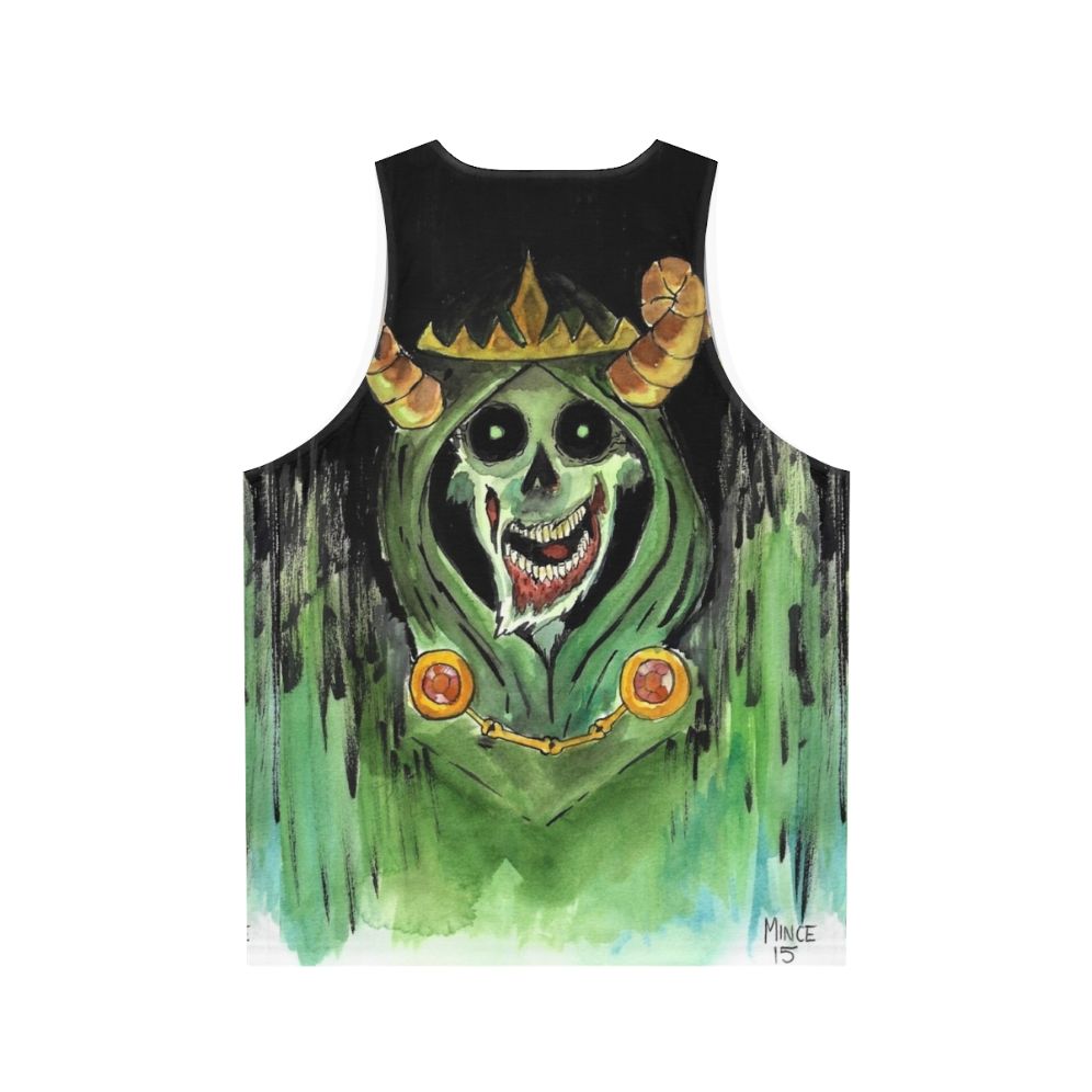 Unisex tank top with lich skull design - Back