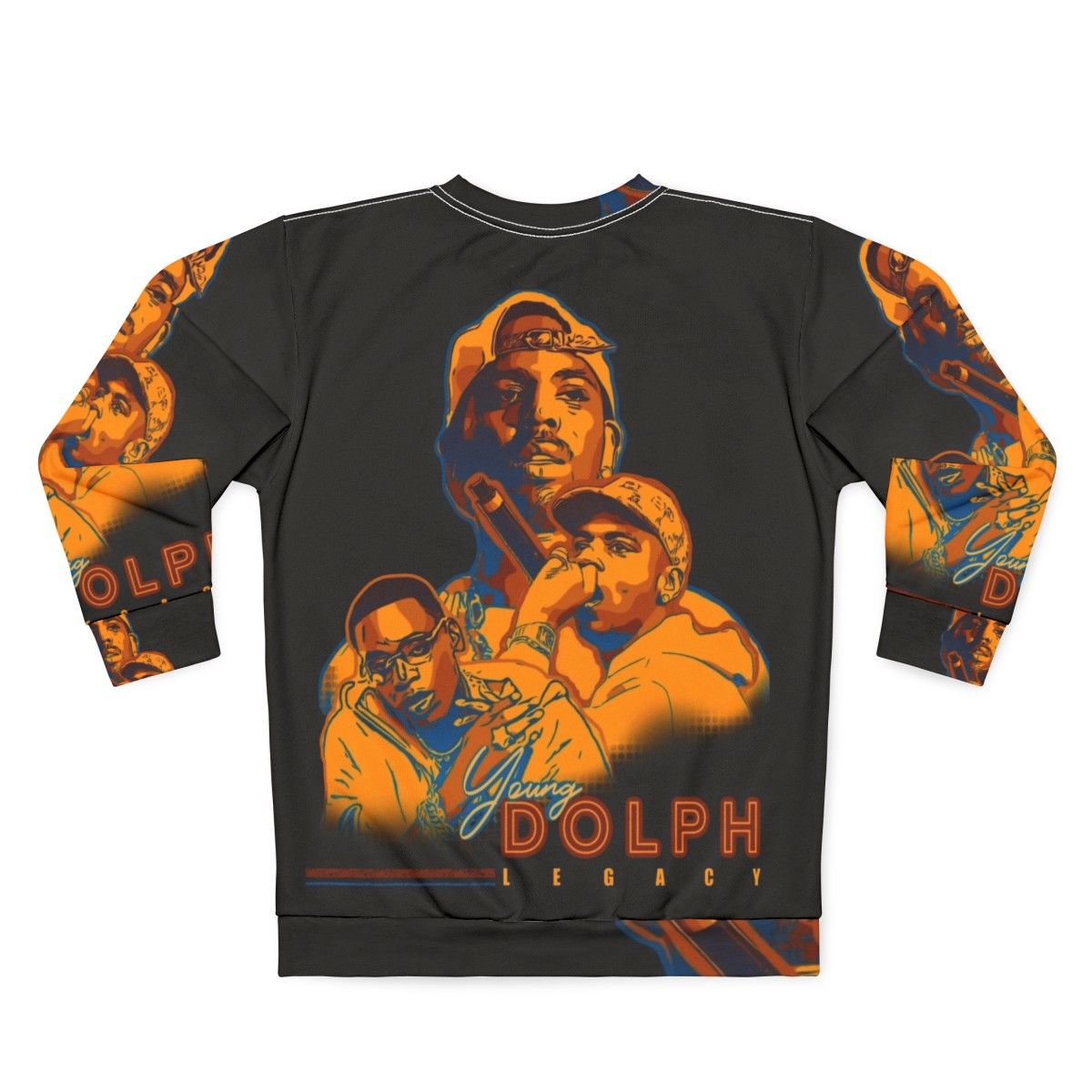 Young Dolph King of Memphis Legacy Tribute Sweatshirt - Back