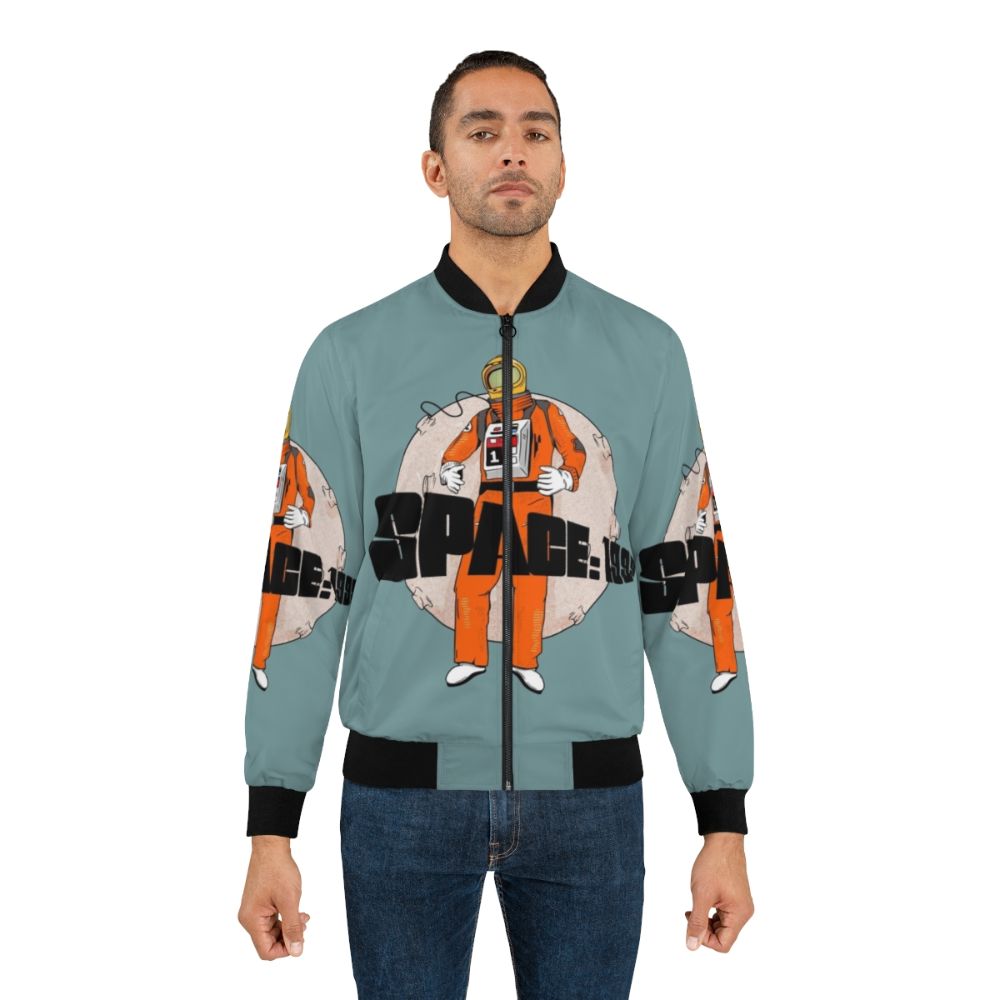 Space 1999 Astronaut Bomber Jacket with Graphic Design - Lifestyle