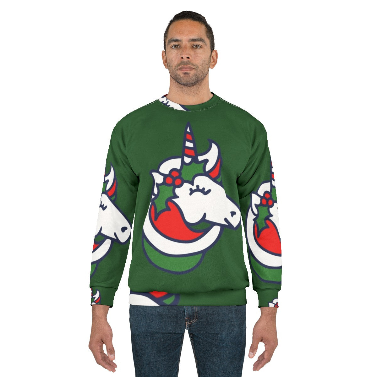 Christmas Unicorn Sweatshirt - Festive Clothing with Magical Animals - men