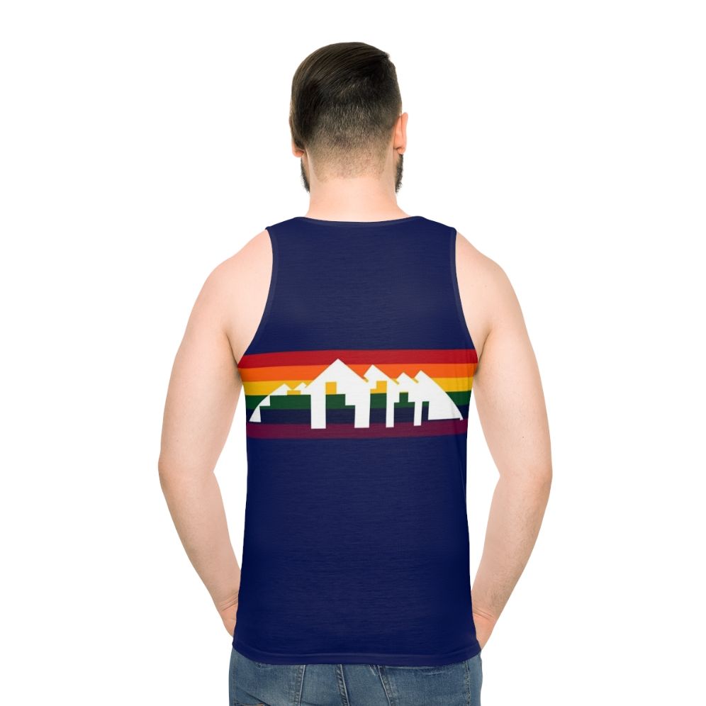 Denver Basketball Unisex Tank Top - men back