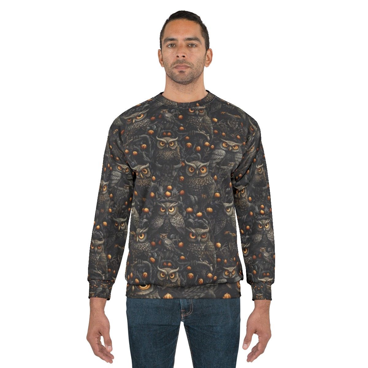 Hoo Goes There Halloween Sweatshirt with Witches and Owls - men